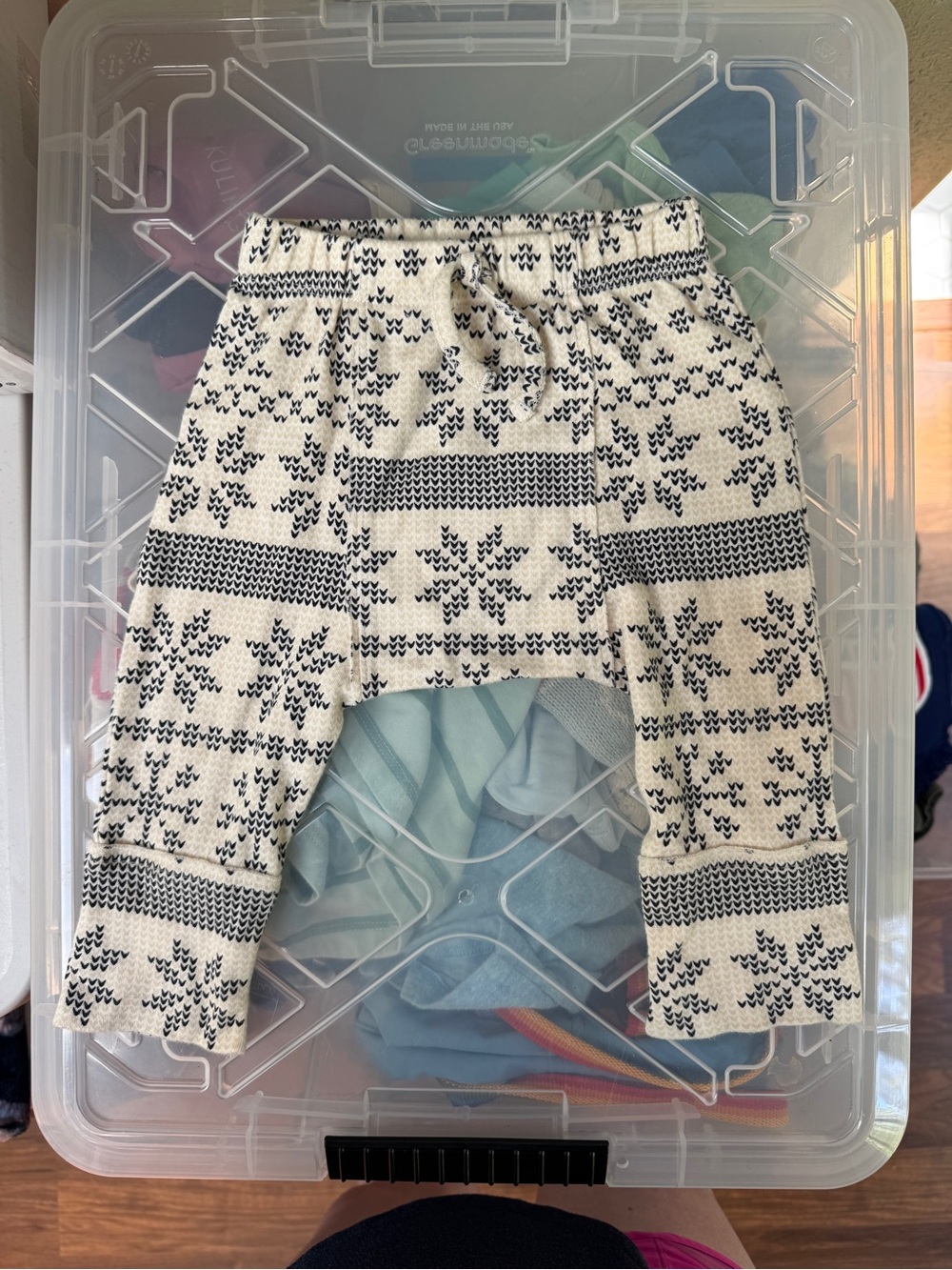 kate quinn Cream and Black Knit Baby Pants